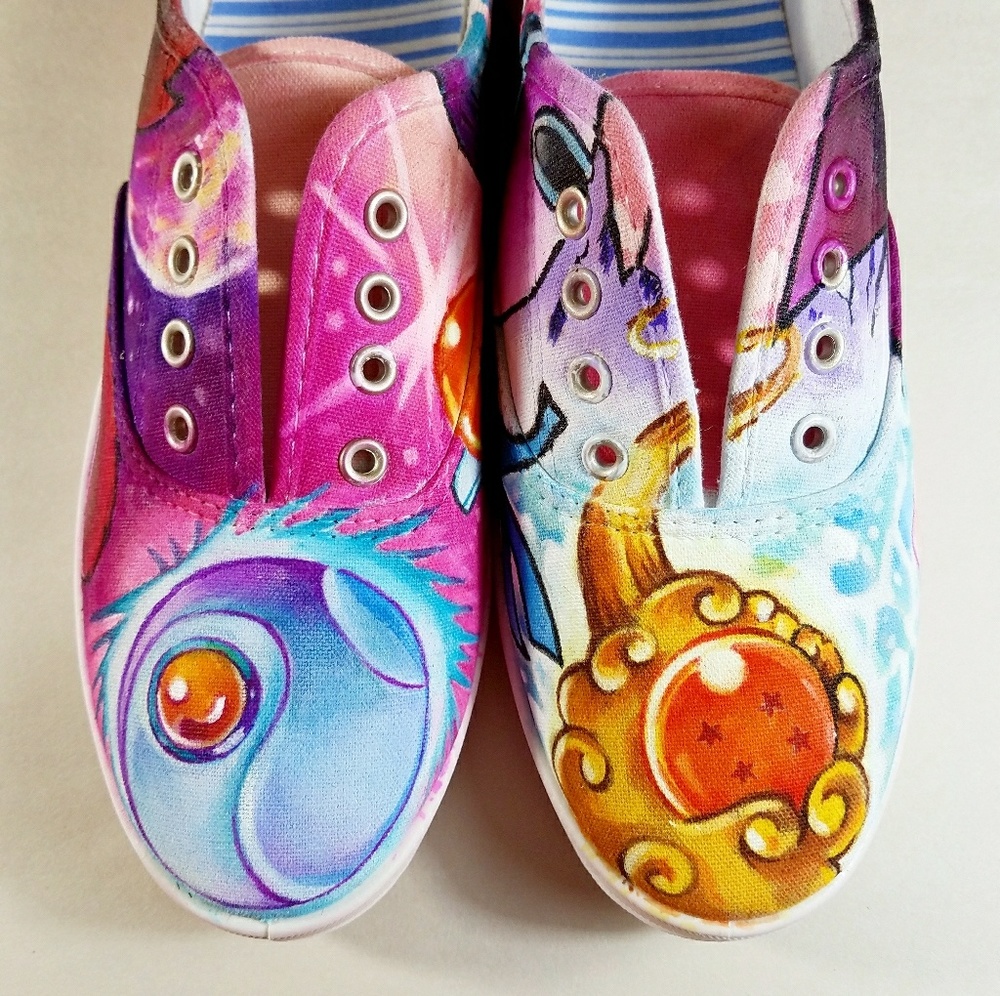 Dragonball painted shoes